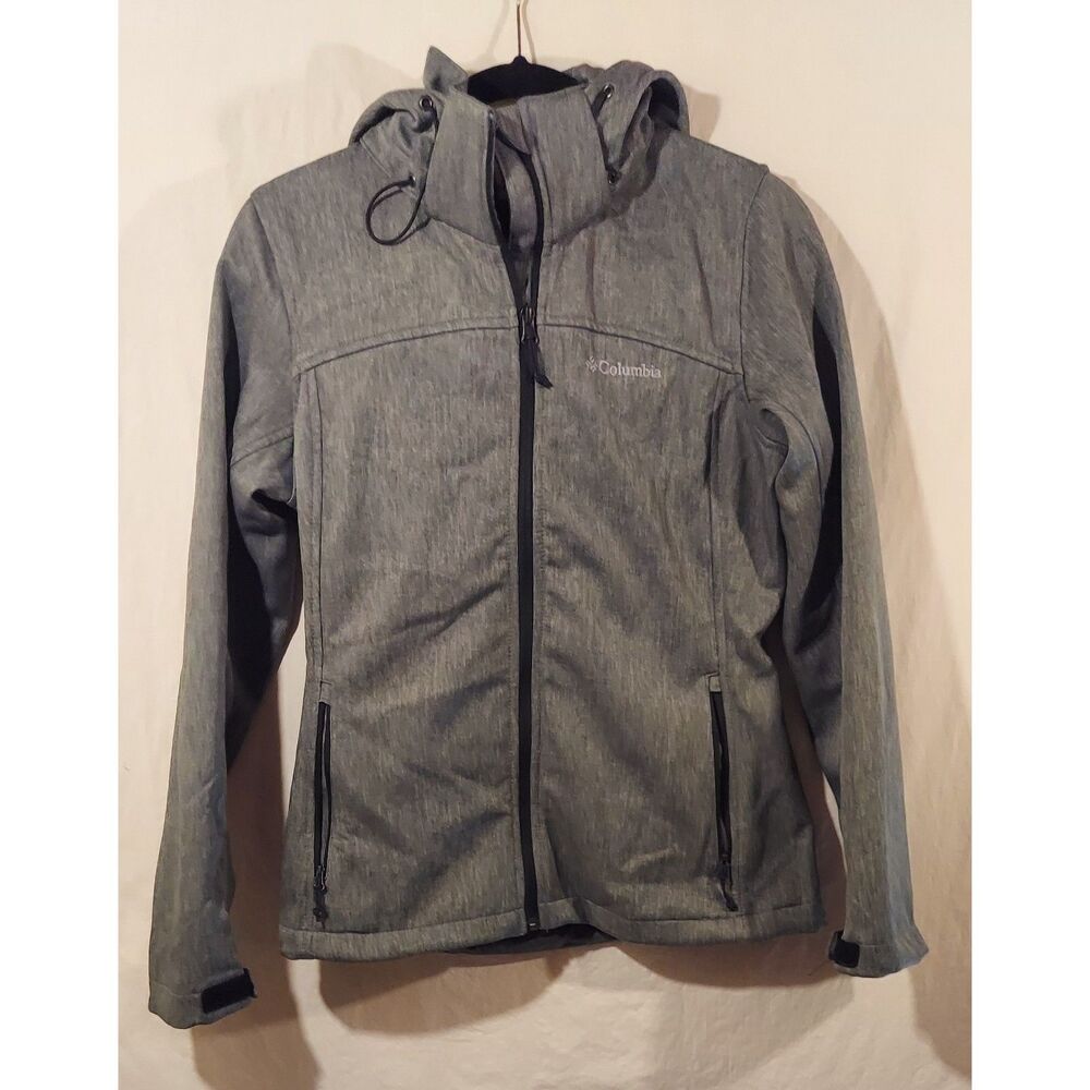 Columbia women's gray softshell jacket with hood
